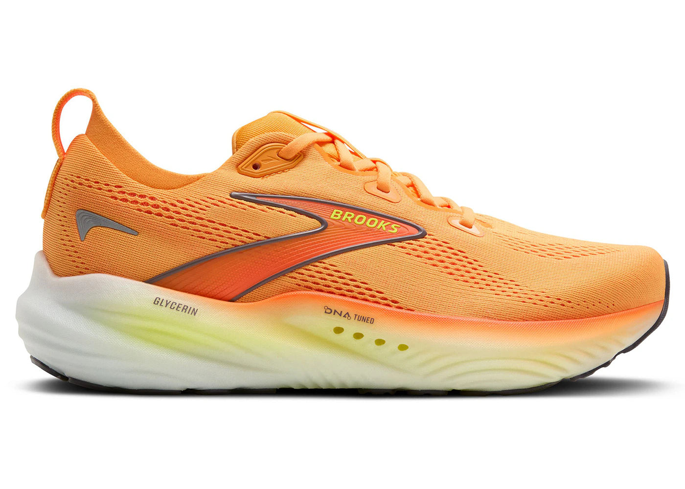 Brooks Glycerin 22 Orange Nightlife White - vue 360