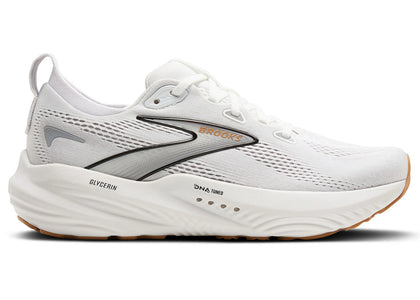 Brooks Glycerin 22 White Grey Black Gum (Women's) - authentic Brooks sneakers