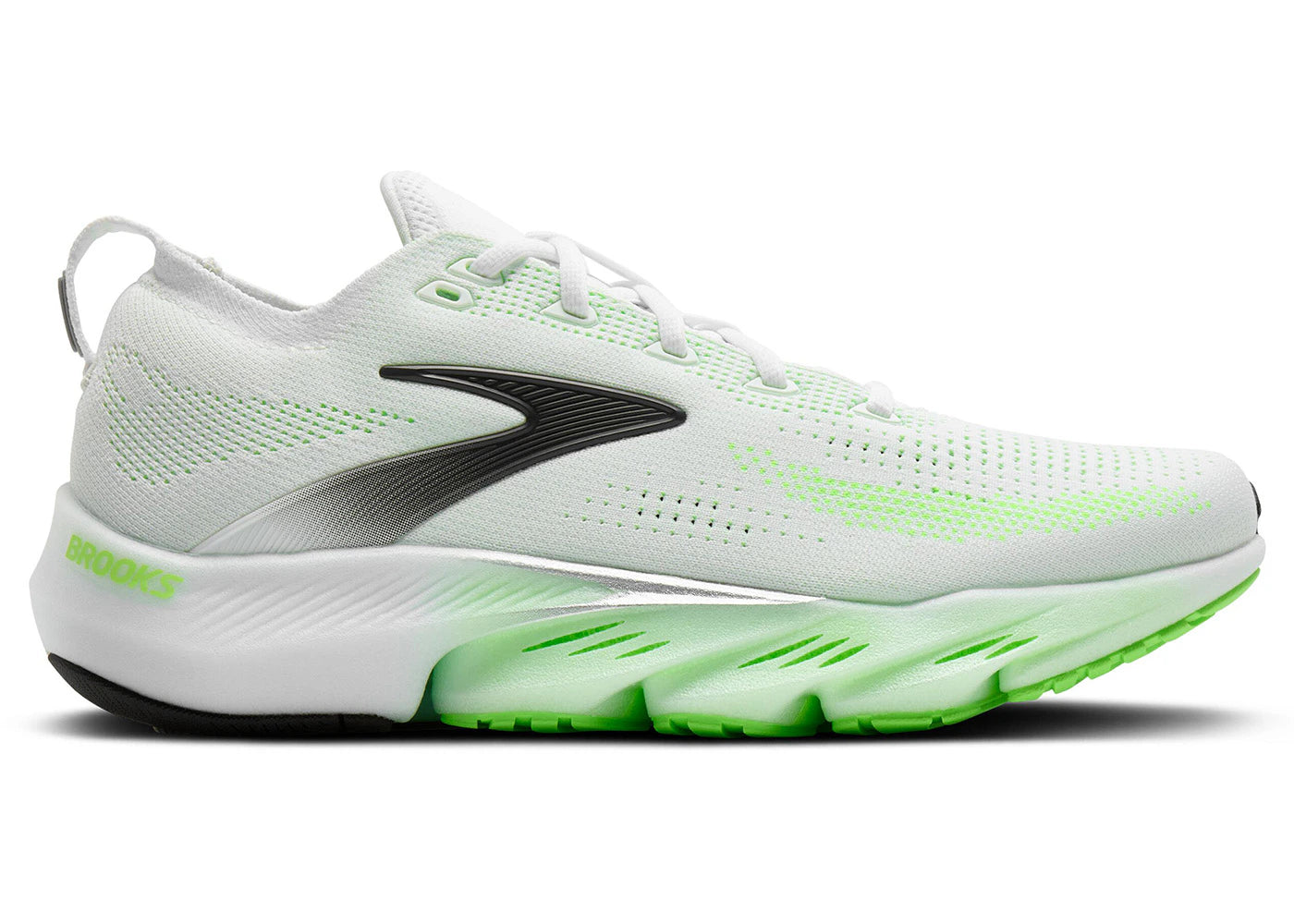 Brooks Glycerin Flex White Green Gecko Phantom - vue 360