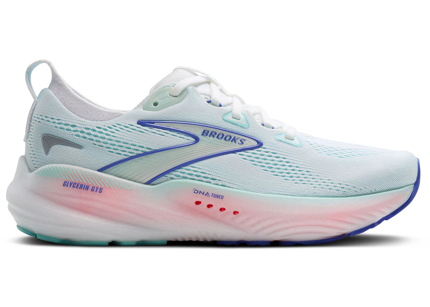Brooks Glycerin GTS 22 White Limpet Shell Amparo Blue (Damen) - vue 360