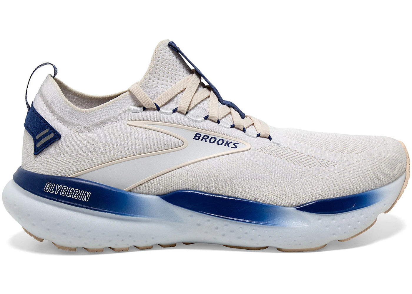 Brooks Glycerin StealthFit 21 White Marshmallow Blue - vue 360