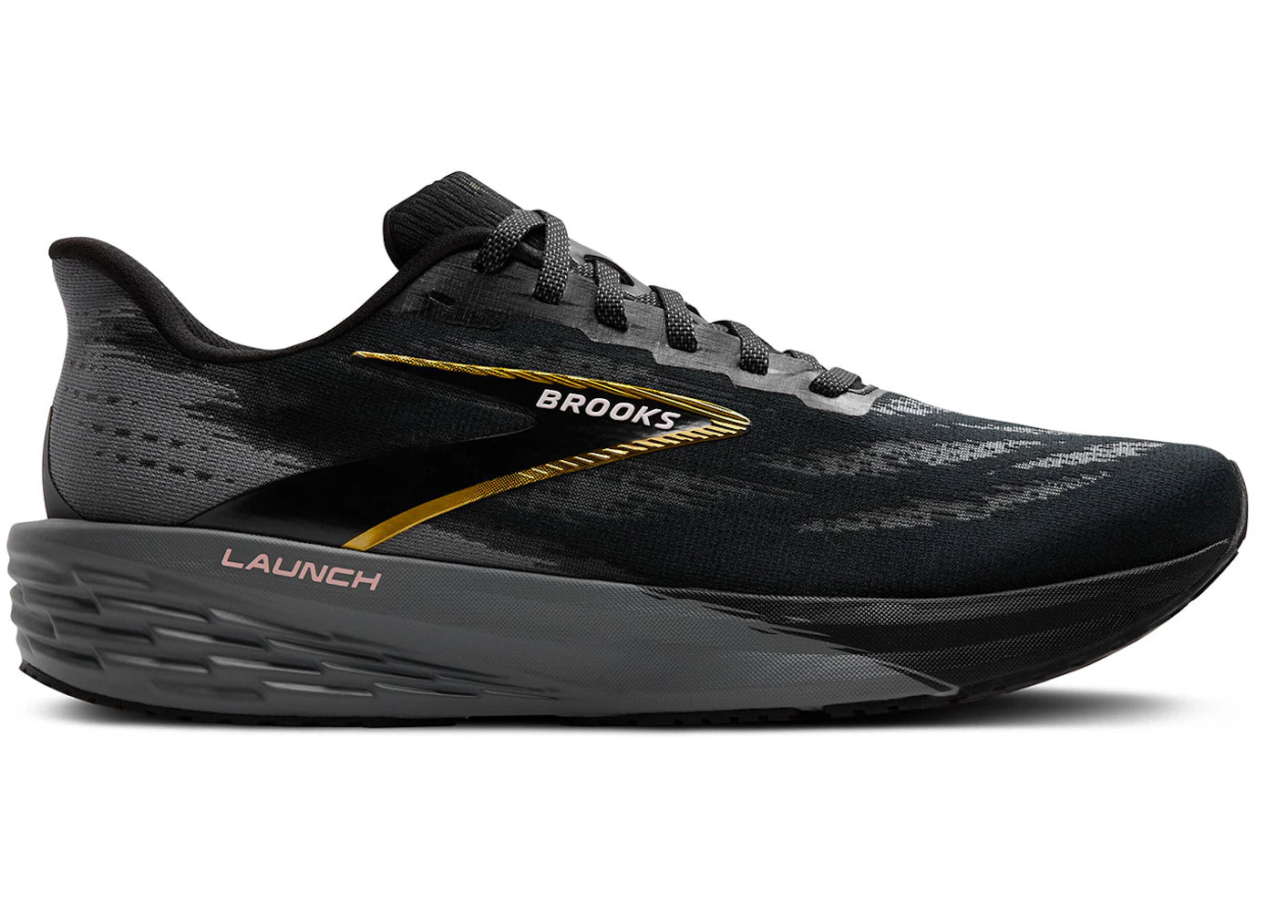 Brooks Launch 11 Schwarz Grau Gold - vue 360