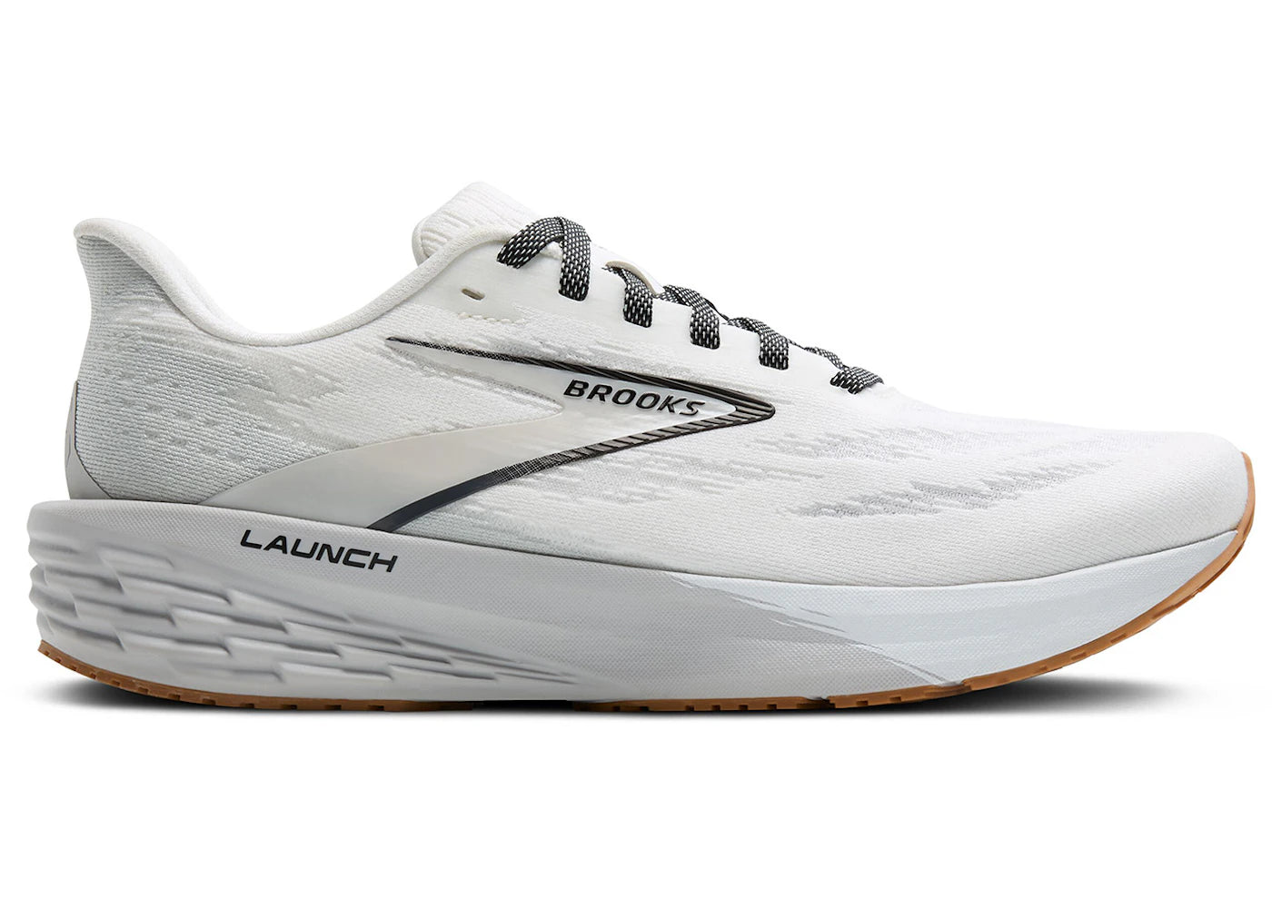 Brooks Launch 11 White Grey Black - vue 360