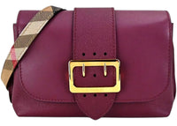 Burberry Buckle Small Crossbody Bag Dark Plum/Burgundy