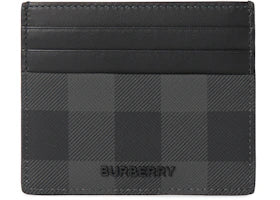 Burberry Check Card Holder Black - vue 360