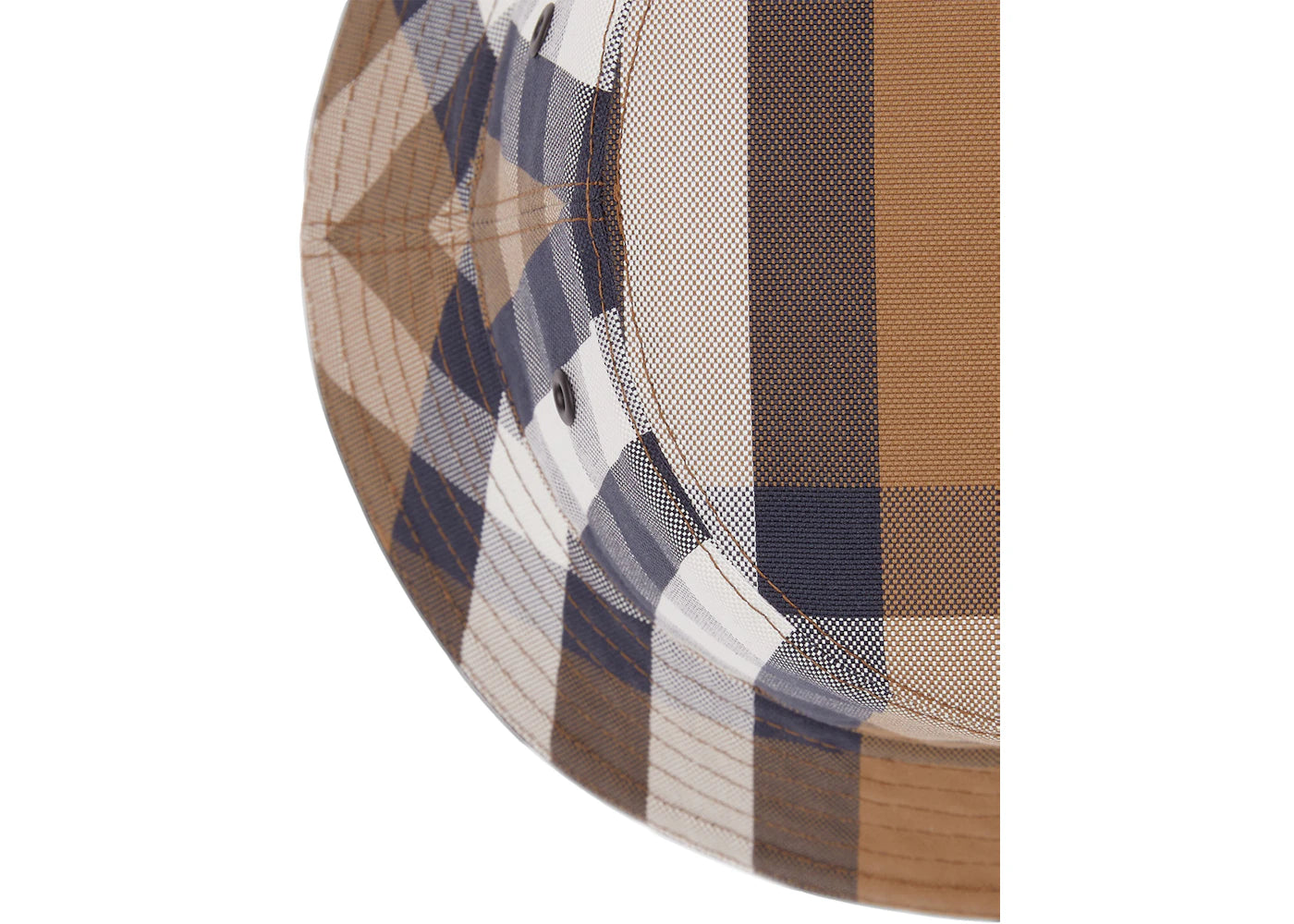 Burberry Check Cotton Canvas Bucket Hat Birch Brown - vue secondaire A