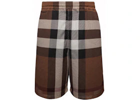 Burberry Check Mesh Bermuda Shorts Birch Brown