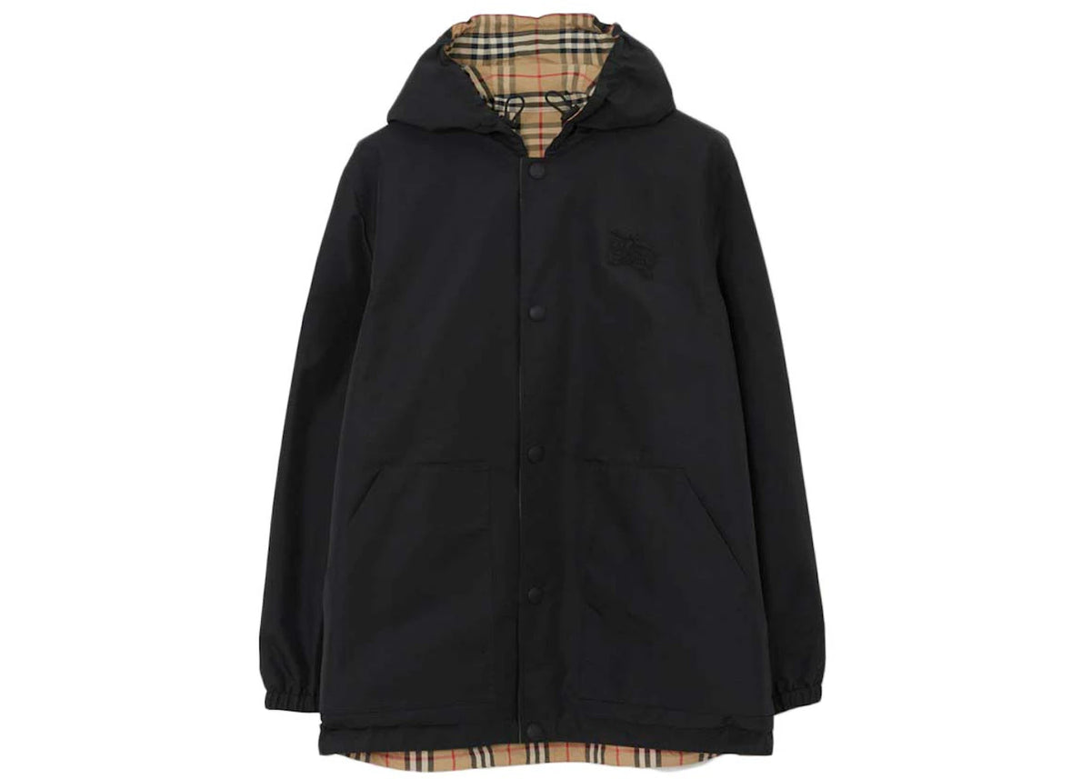 Burberry Check Nylon Reversible Jacket Black/Archive Beige - vue secondaire A