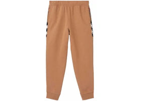Burberry Check-Panel Track Pants Brown