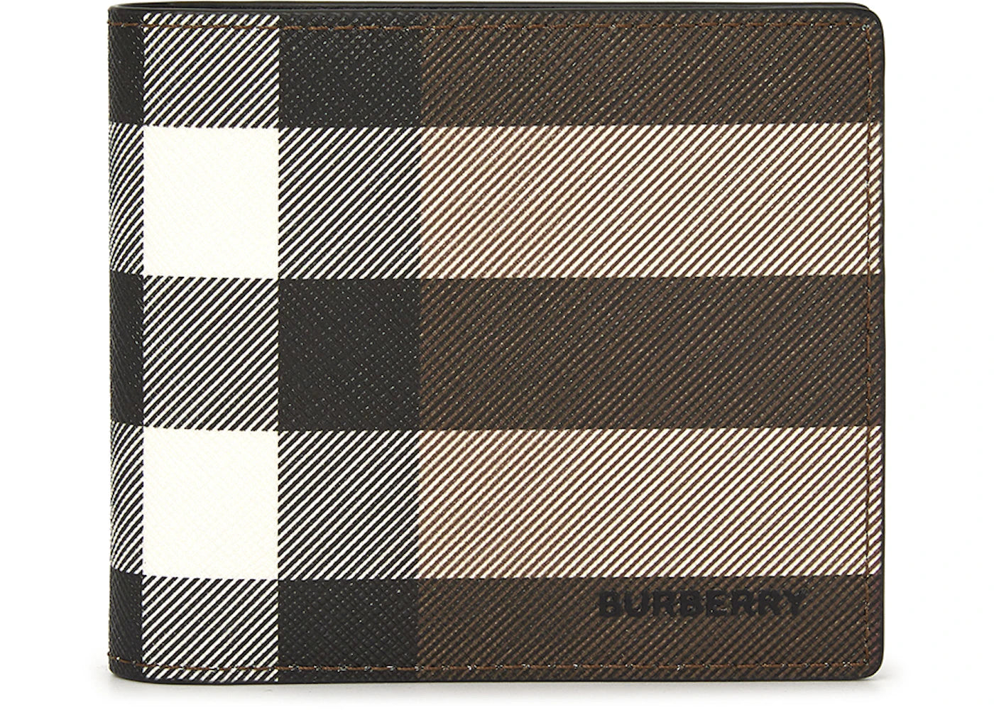 Burberry Check Short Wallet Brown - vue 360