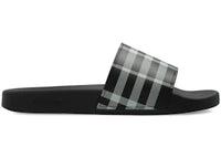 Burberry Check Slides Black Calico