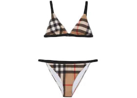 Burberry Check Triangle Bikini Archive Beige - vue 360