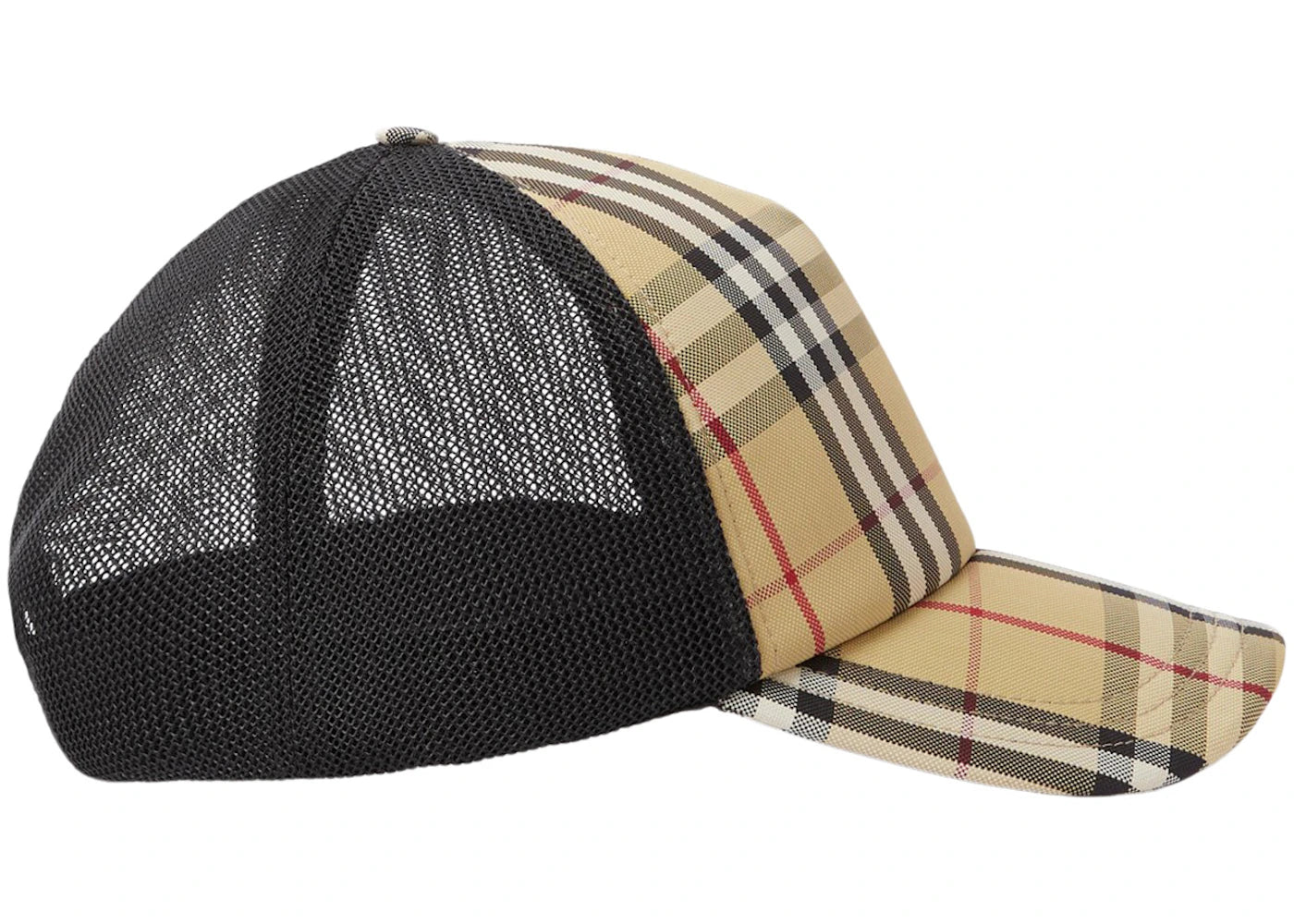 Burberry Check and Mesh Cap Archive Beige - vue secondaire A