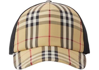 Burberry Check and Mesh Cap Archive Beige - authentic Burberry product