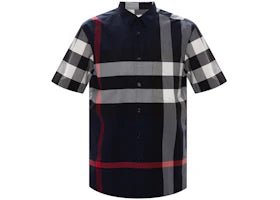 Burberry Checked S/S Shirt Navy