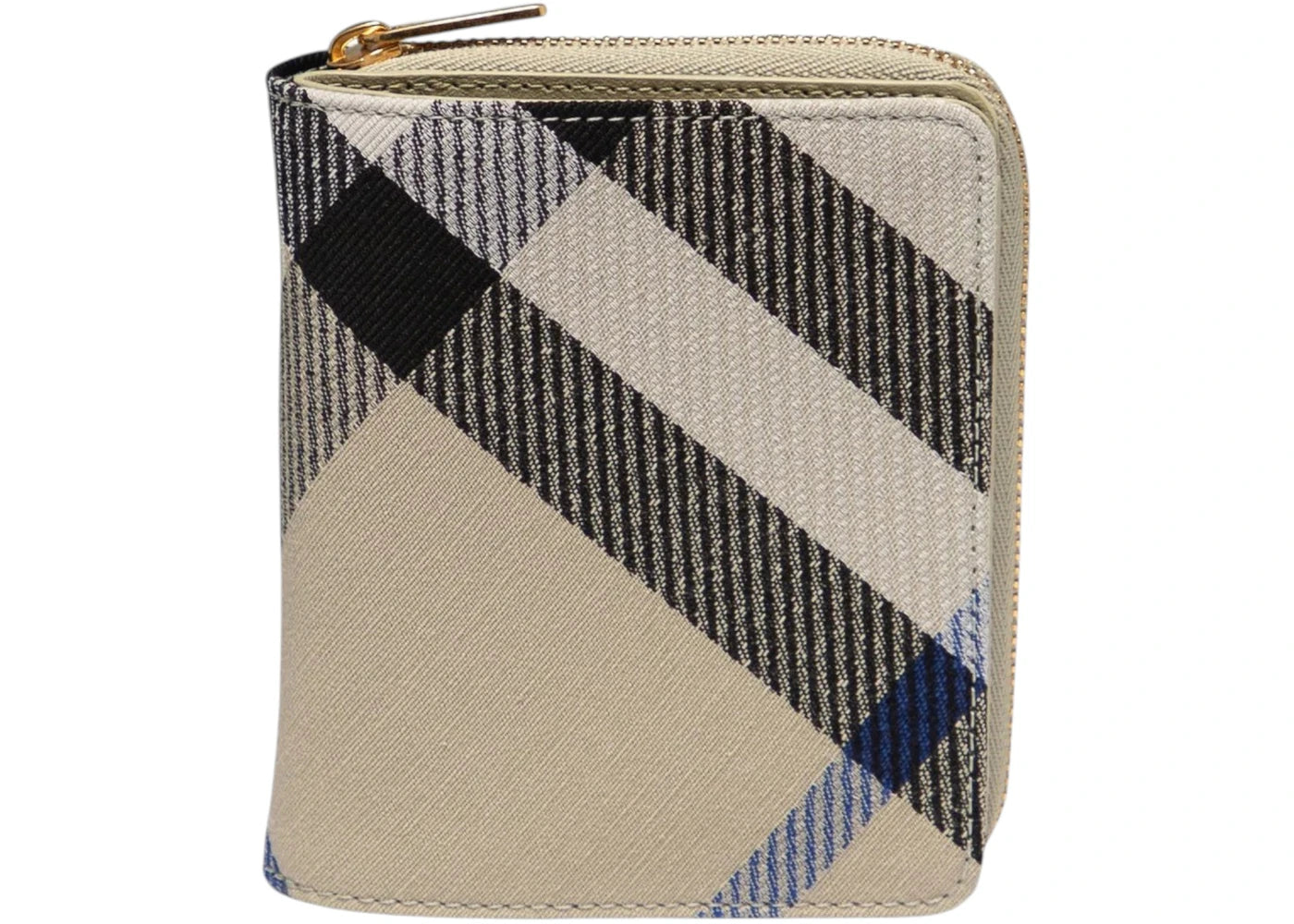 Burberry Checkered Zip-Around Wallet Lichen - vue 360