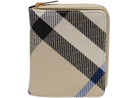 Burberry Checkered Zip-Around Wallet Lichen