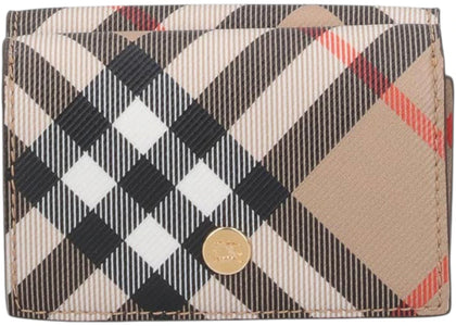 Burberry Compact Book Wallet Beige - authentic Burberry product