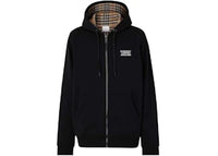 Burberry Cotton Blend Zip Hoodie Black