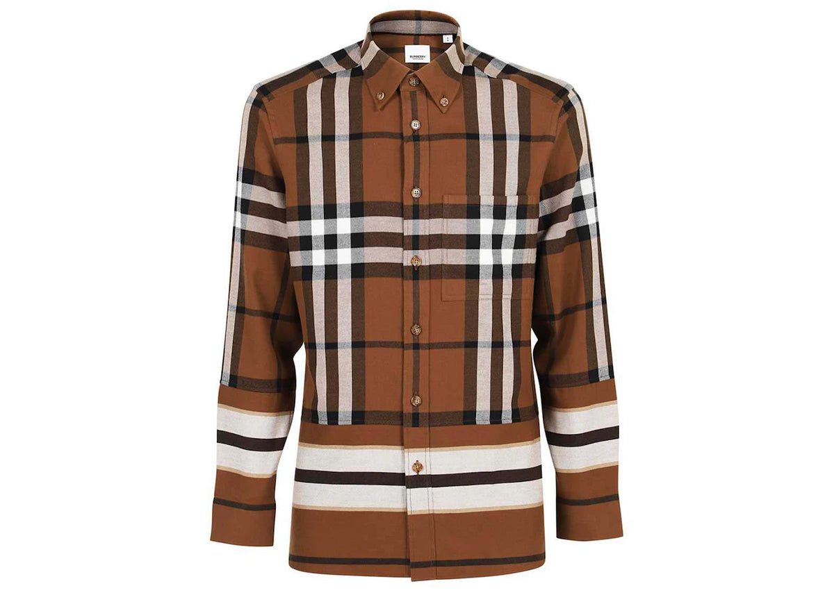 Burberry Creeton Check Shirt Brown - vue secondaire A