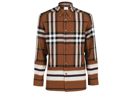 Burberry Creeton Check Shirt Brown - apparel view 2