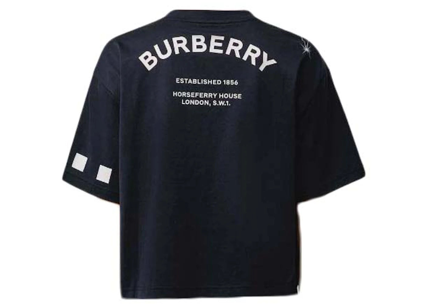 Burberry Cropped Constellation Print T-shirt Navy - vue secondaire B