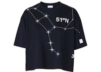 Burberry Cropped Constellation Print T-shirt Navy