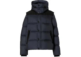 Burberry Detachable Sleeve Hooded Puffer Jacket Navy