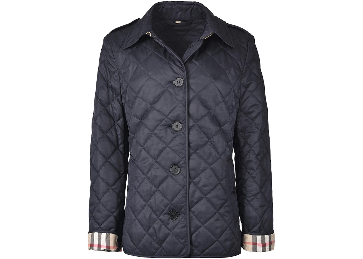 Burberry Diamond Quilted Jacket Navy - vue 360
