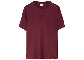Burberry EKD Cotton T-shirt Deep Crimson - vue 360