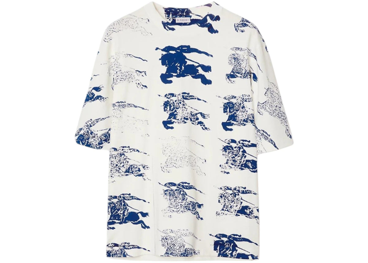 Burberry EKD Stamp Print Cotton T-shirt White - vue secondaire A