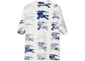 Burberry EKD Stamp Print Cotton T-shirt White