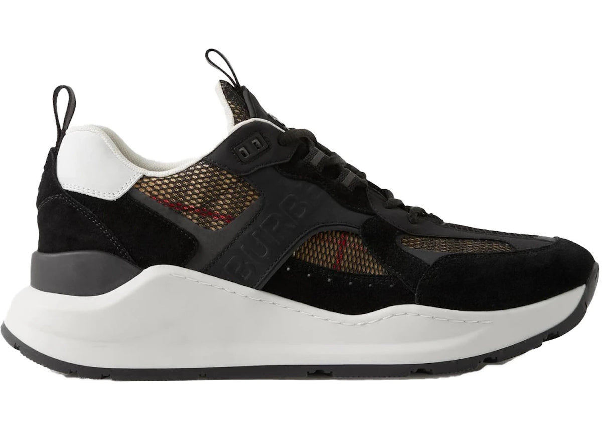 Burberry Embossed Mesh Sneakers Black - vue secondaire A