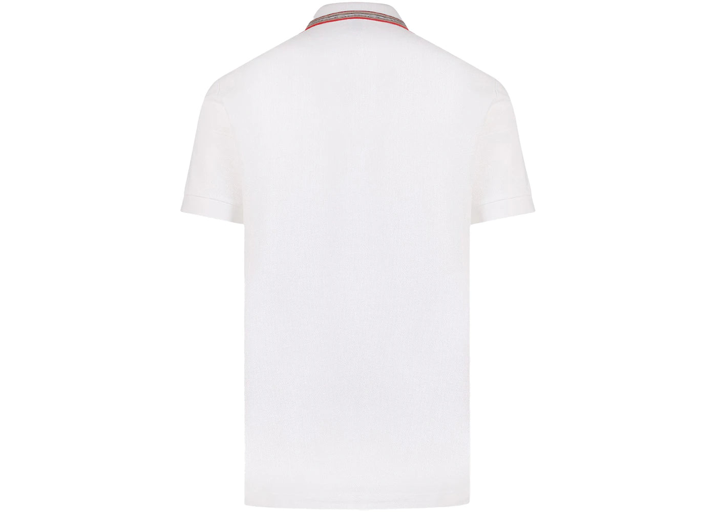 Burberry Embroidered Logo Biologic Piqu Cotton Polo Shirt White - vue secondaire B
