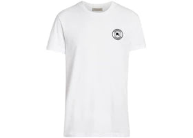 Burberry Embroidered Logo Cotton T-shirt White