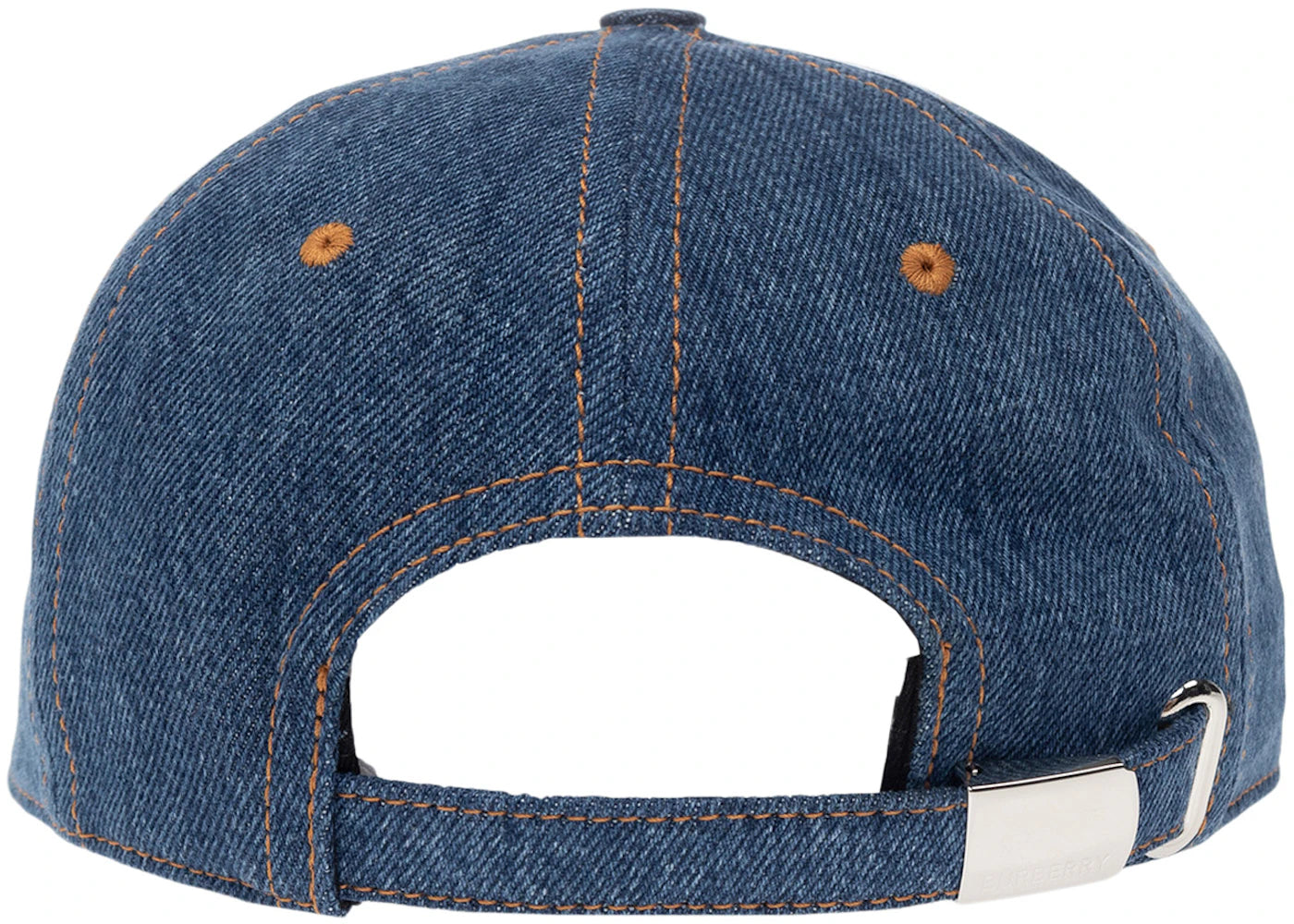 Burberry Embroidered-Logo Denim Baseball Cap Blue - vue secondaire A