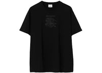 Burberry Embroidered Monogram EKD Cotton T-shirt Black