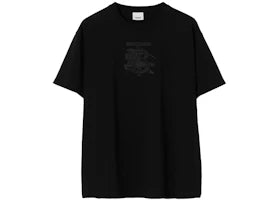 Burberry Embroidered Monogram EKD Cotton T-shirt Black