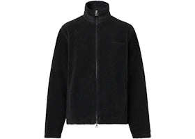 Burberry Embroidered Oak Leaf Crest Fleece Jacket Black - vue 360