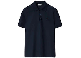 Burberry Evan Cuff Med Polo Shirt Navy