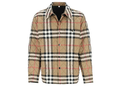 Burberry Forres Diamond Quilted Jacket Taupe Brown - authentic Burberry apparel