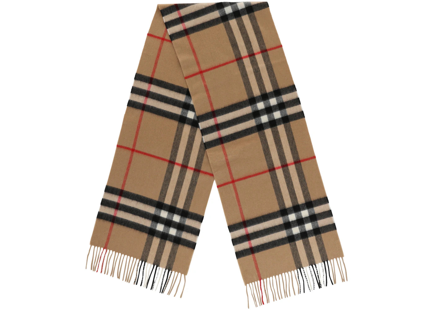 Burberry Giant Check Cashmere Scarf Beige - vue secondaire B
