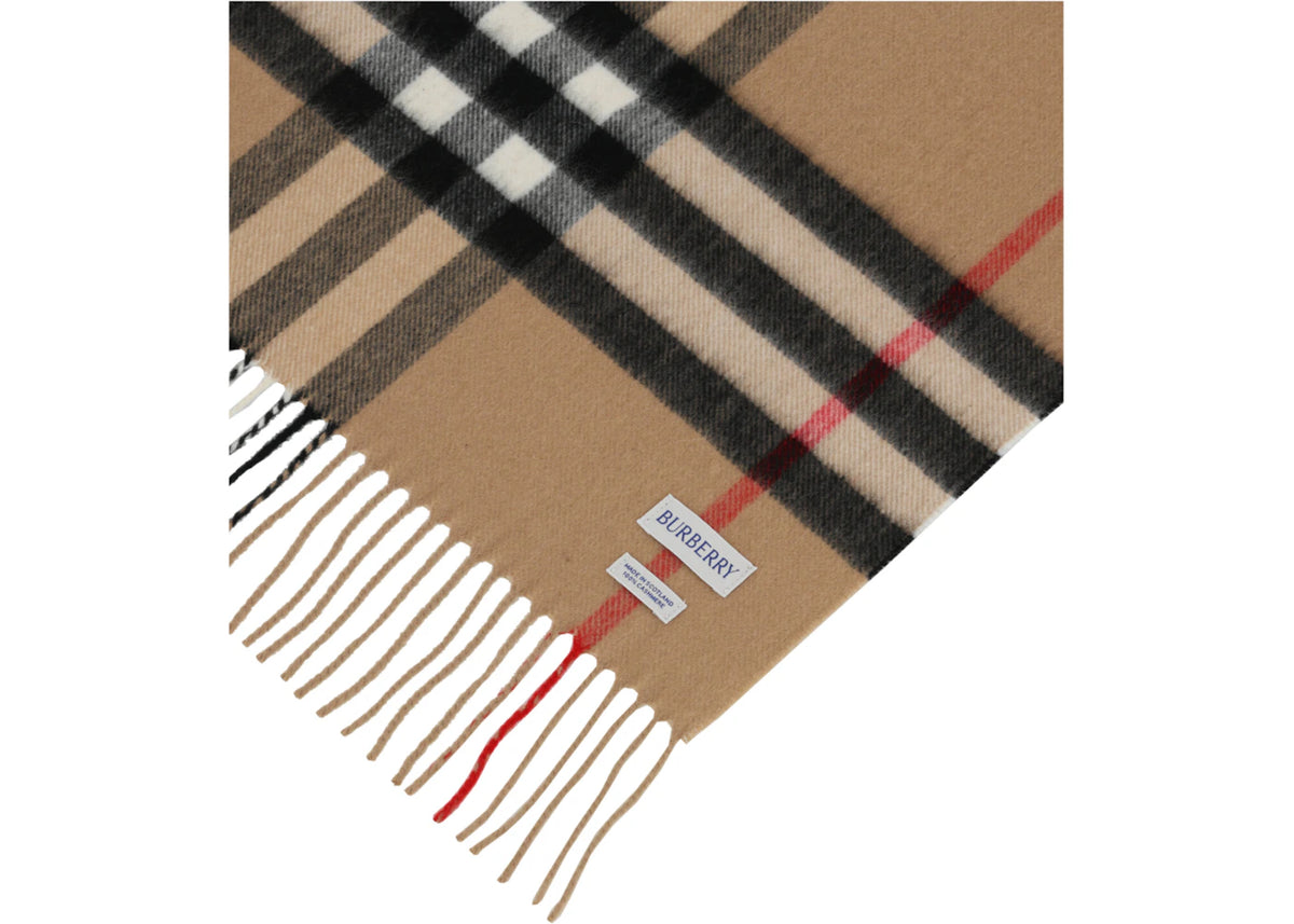 Burberry Giant Check Cashmere Scarf Beige - vue secondaire B