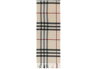 Burberry Giant Check Cashmere Scarf Stone
