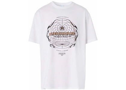 Burberry Globe-Graphic T-Shirt White - apparel view 2