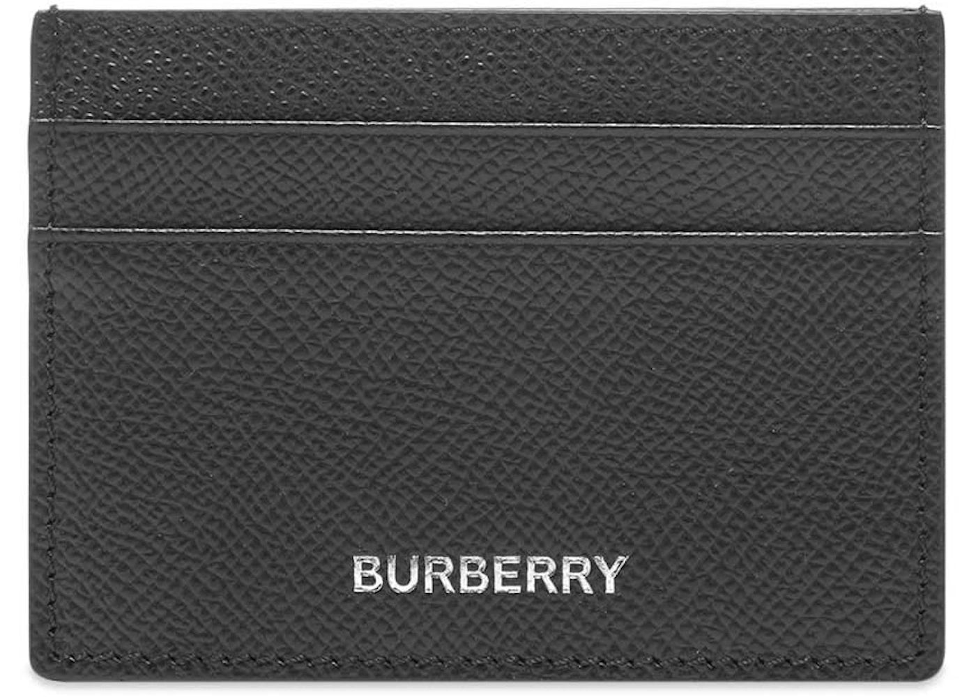 Burberry Grainy Leather Card Case (4 Card Slot) Black - vue secondaire A