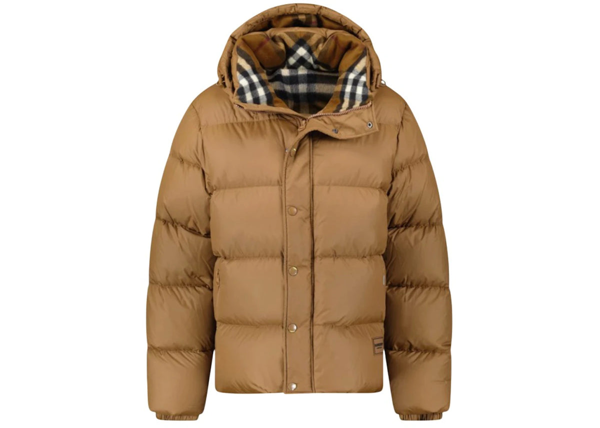 Burberry Halsby Brown Down Jacket Brown - vue secondaire A