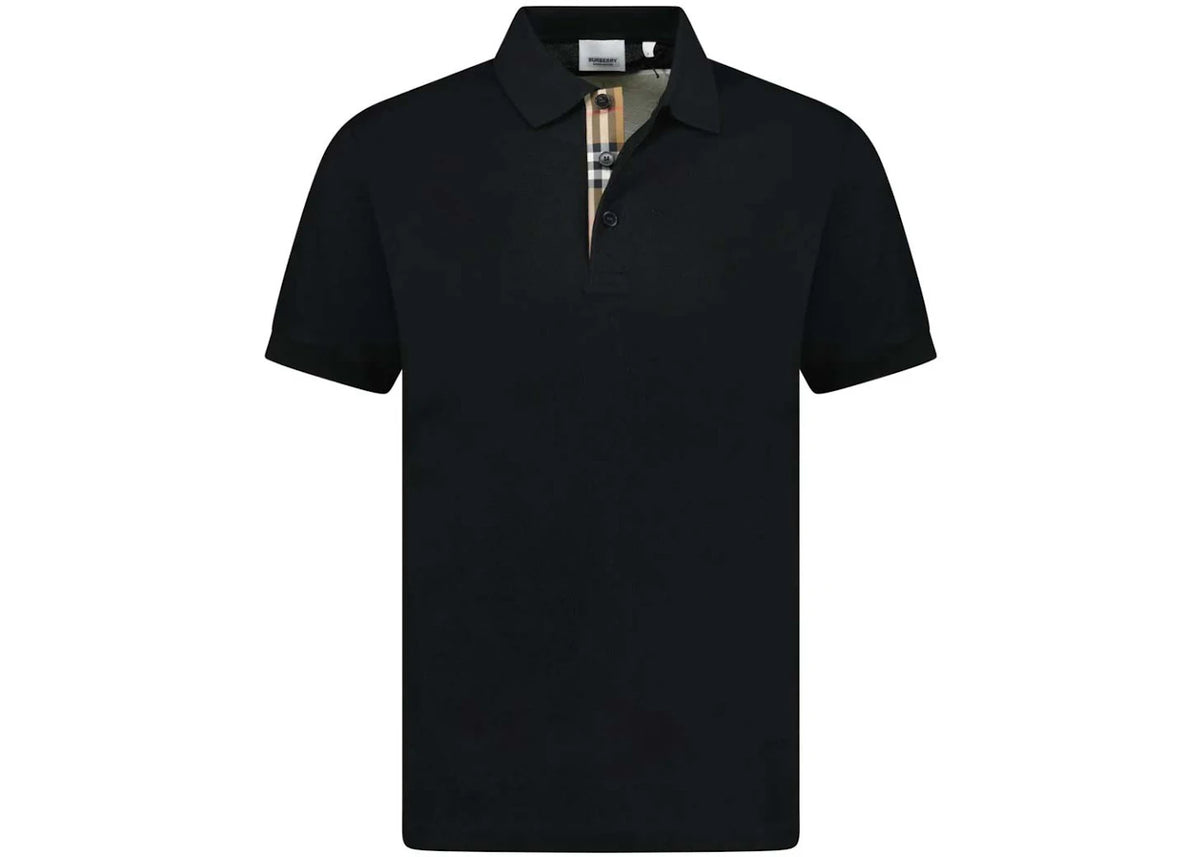 Burberry Hartford Check Placket Polo Black - vue 360