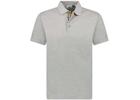 Burberry Hartford Check Placket Polo Grey