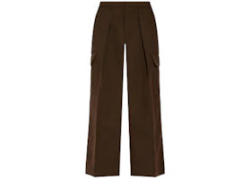 Burberry High Waisted Cargo Wide Leg Trousers Brown/Black - vue 360